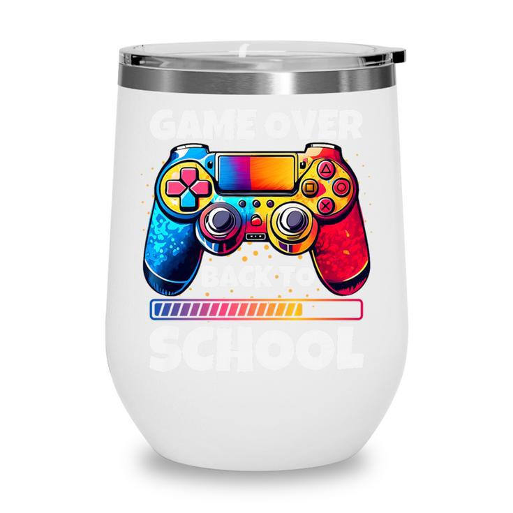 Game Over Back To School Gaming Controller Kids Gamer Premium Tri-Blend Wine Tumbler