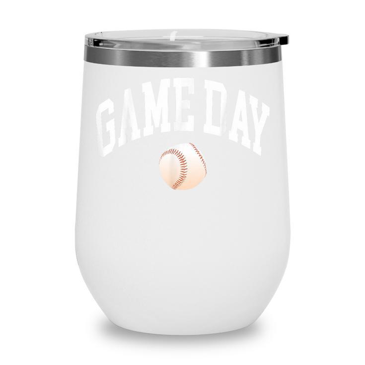Game Day Baseball Player And Fan Graphic Wine Tumbler