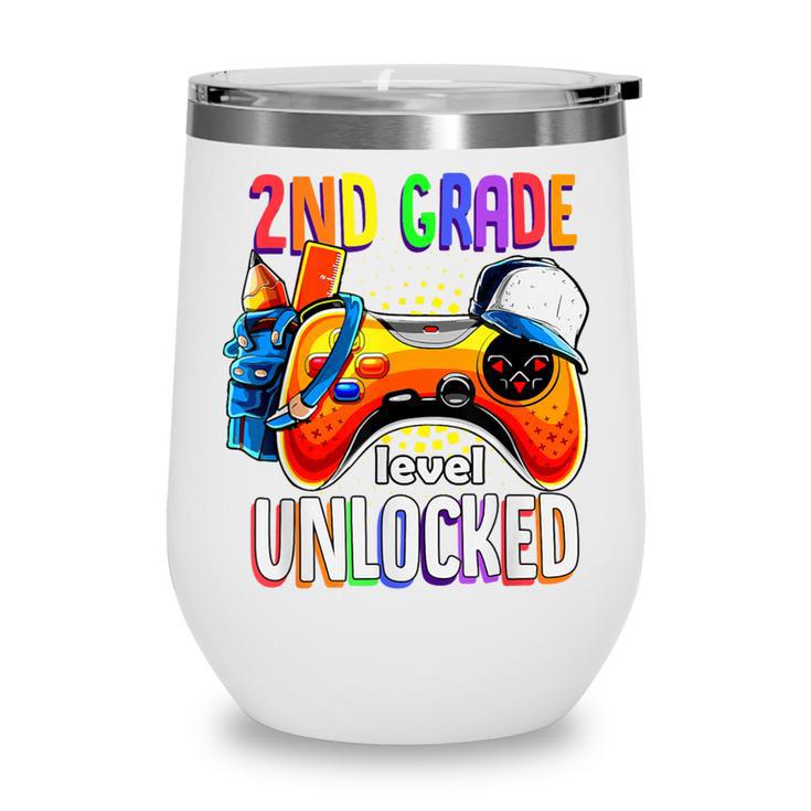Gamer Back To School Gamepad 2nd Second Grade Level Unlocked Wine Tumbler Gamer Back To School Gamepad 2nd Second Grade Level Unlocked Wine Tumbler