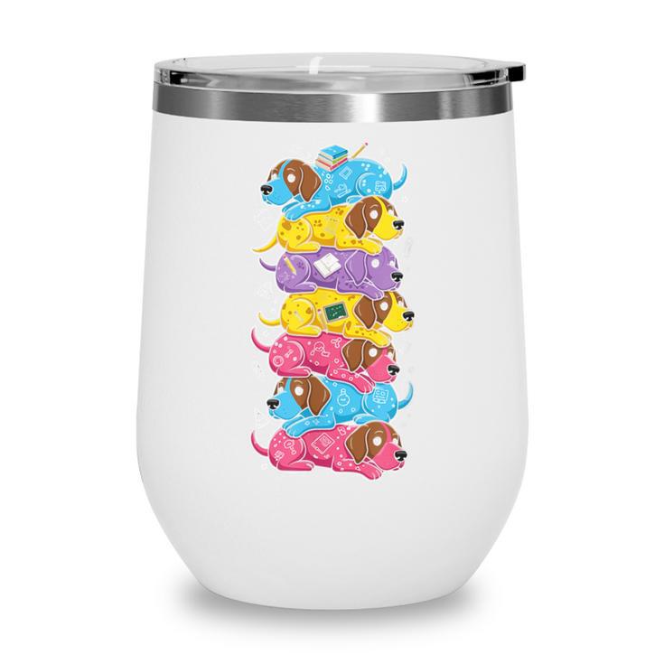 German Shorthaired Pointer Rainbow Back To School Boys Girls Wine Tumbler German Shorthaired Pointer Rainbow Back To School Boys Girls Wine Tumbler