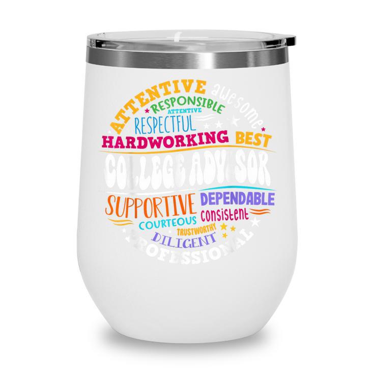 Groovy College Advisor Appreciation Week Back To School Wine Tumbler