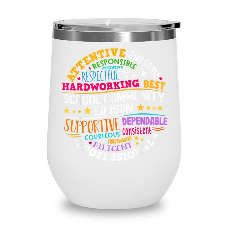 Groovy School Community Liaison Back To School Appreciation Wine Tumbler Groovy School Community Liaison Back To School Appreciation Wine Tumbler