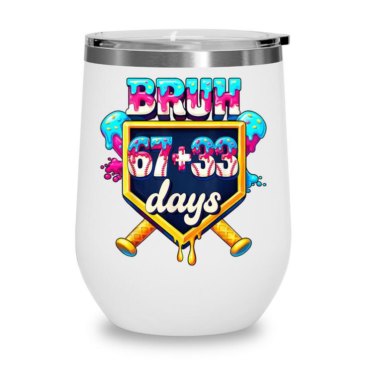 Happy 6733 Days Of School Baseball Drip 100th Day Of School Wine Tumbler Happy 6733 Days Of School Baseball Drip 100th Day Of School Wine Tumbler