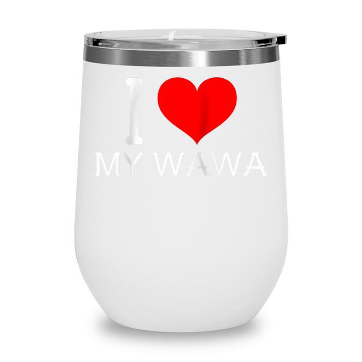 I Heart My Wawa Raglan Baseball Tee Wine Tumbler
