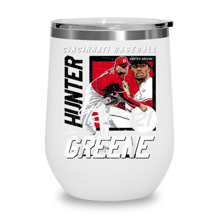Hunter Greene Cincinnati MLB Baseball Players MLBHGR203M Wine Tumbler