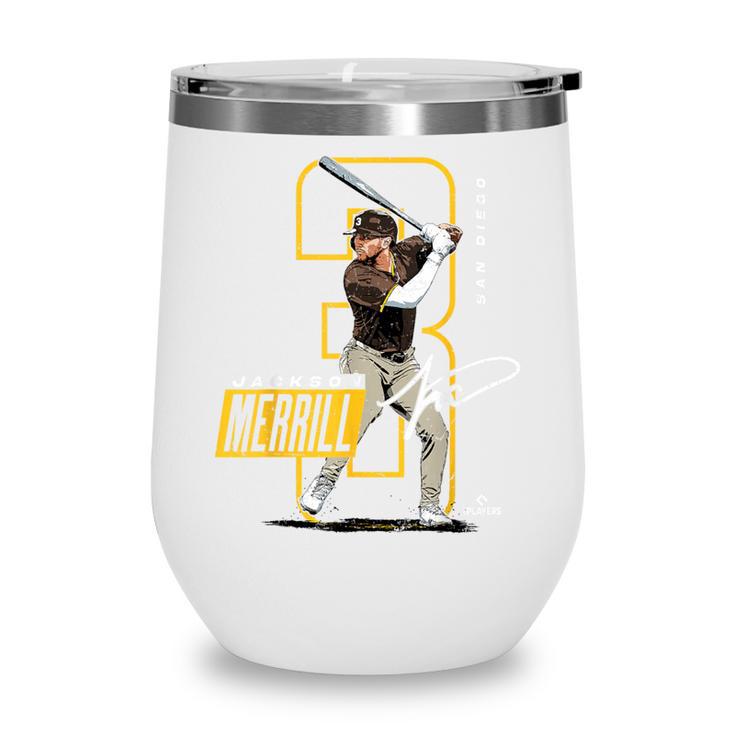 Jackson Merrill San Diego MLB Baseball Player MLBJME202M Wine Tumbler