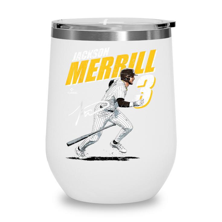 Jackson Merrill San Diego MLB Baseball Player MLBJME204M Wine Tumbler
