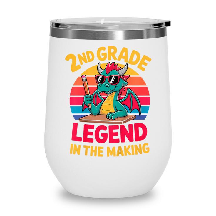 Kids 2nd Grade Dragon Boys Girls Back To School Wine Tumbler Kids 2nd Grade Dragon Boys Girls Back To School Wine Tumbler
