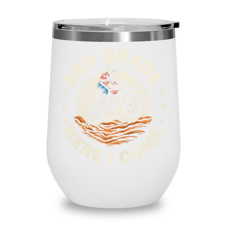 Kids Back To School 3rd Grade Here I Come Motocross Dirt Bike Performance Wine Tumbler