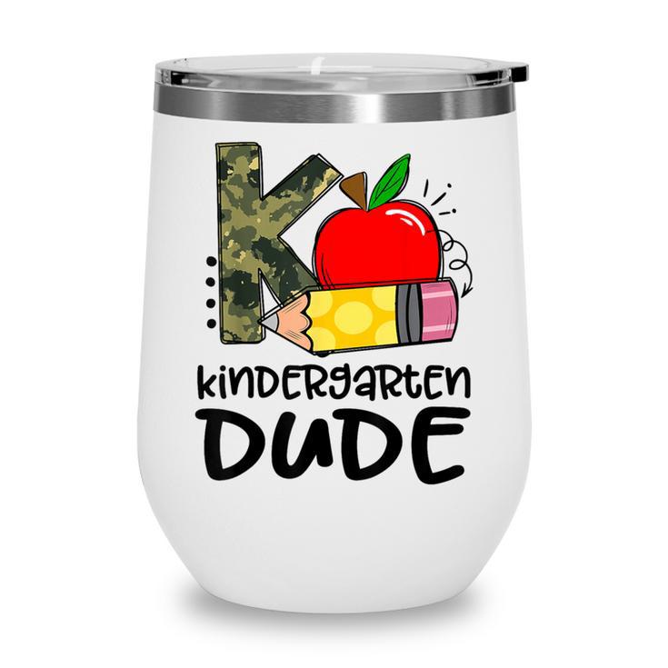 Kindergarten Dude Student Kindergarten Squad Back To School Wine Tumbler