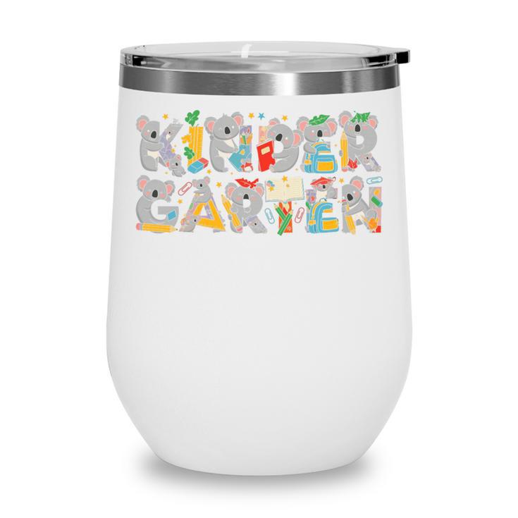 Koala Kindergarten Back To School Kids Boys Girls Premium Tri-Blend Wine Tumbler