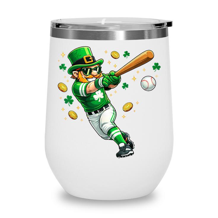 Leprechaun Play Baseball St Patrick's Day Men Kid Boys Wine Tumbler Leprechaun Play Baseball St Patrick's Day Men Kid Boys Wine Tumbler