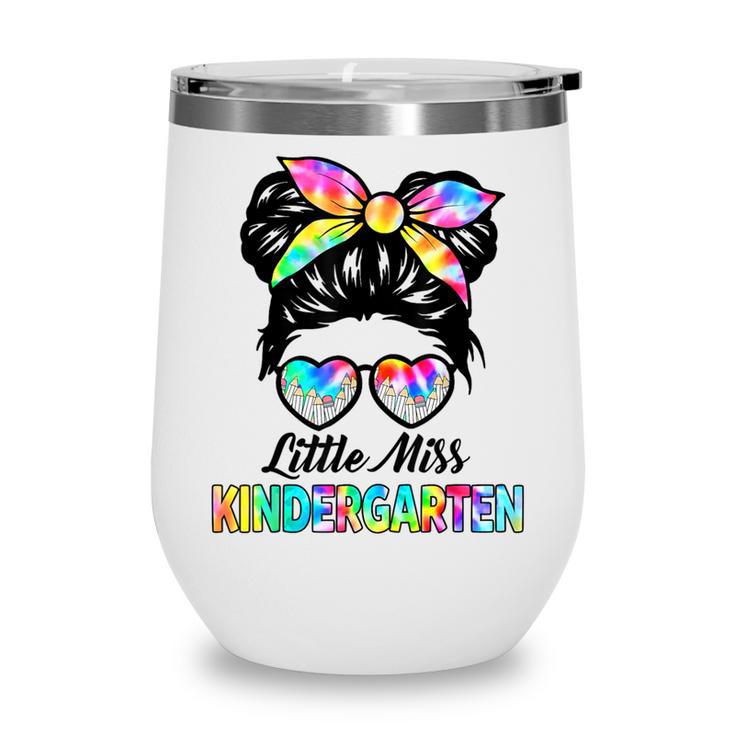 Little Miss KINDERGARTEN First Day Back To School Girls Kids Wine Tumbler