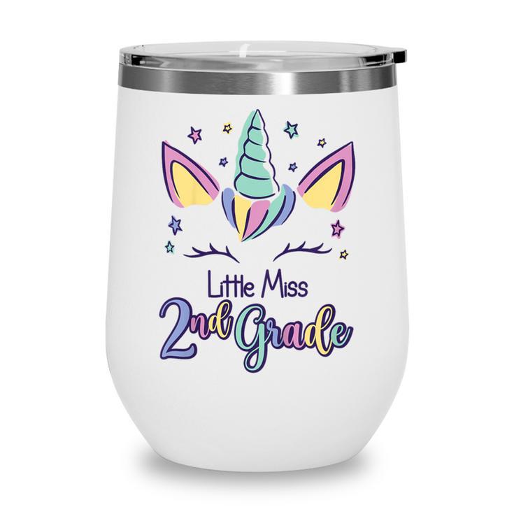 Little Miss Second Grade 2025 2nd Grade Back To School Wine Tumbler