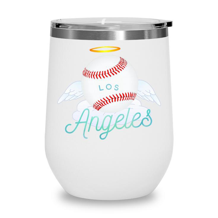 Los Angeles Angel Ball Tshirt Cool Baseball Team Premium Tri-Blend Wine Tumbler
