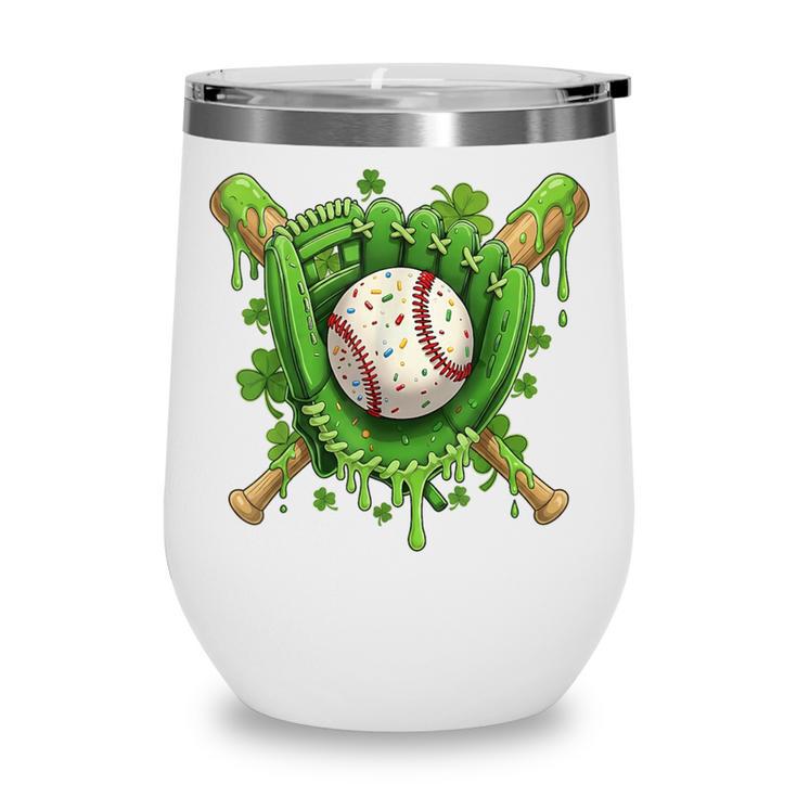 Lucky Shamrock Baseball Gloves Drip St Patrick's Day Boys Wine Tumbler Lucky Shamrock Baseball Gloves Drip St Patrick's Day Boys Wine Tumbler