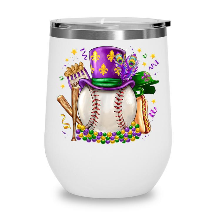 Mardi Gras Baseball Jester Hat Fleur De Lis Boys Girls Kids Wine Tumbler Mardi Gras Baseball Jester Hat Fleur De Lis Boys Girls Kids Wine Tumbler