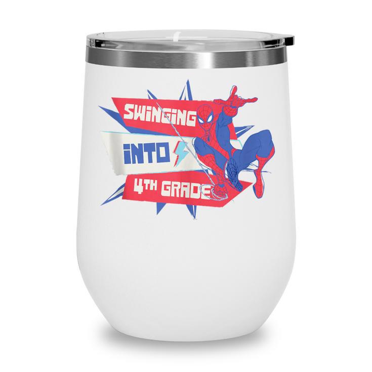 Marvel Spider-Man Swinging Into 4th Grade Back To School Wine Tumbler
