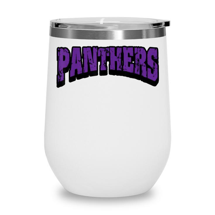 Panthers Back To School Spirit P Wine Tumbler