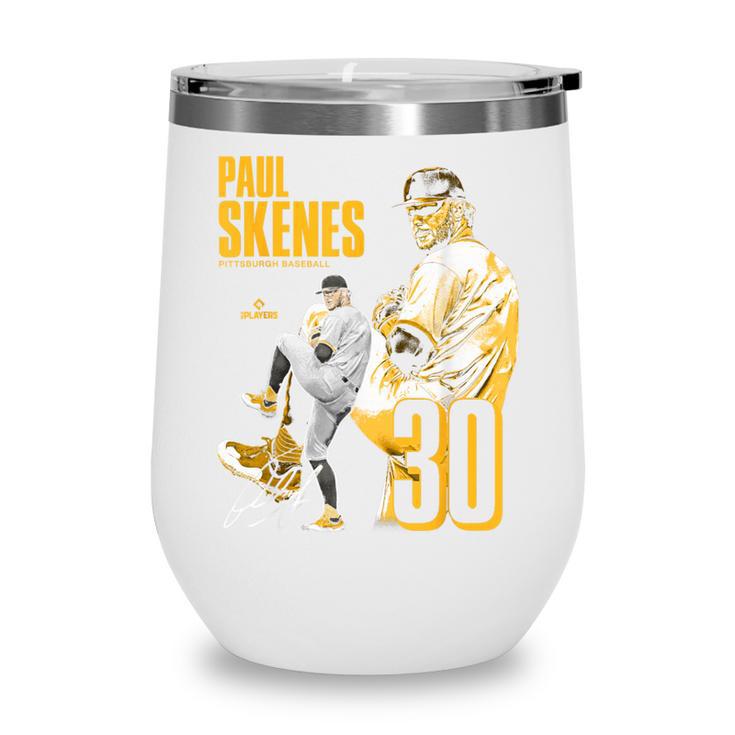 Paul Skenes Pittsburgh MLB Baseball Players MLBPSK304N Wine Tumbler Paul Skenes Pittsburgh MLB Baseball Players MLBPSK304N Wine Tumbler