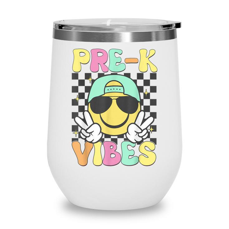 Pre-K Vibes Smile Face Back To School Pre-K Wine Tumbler
