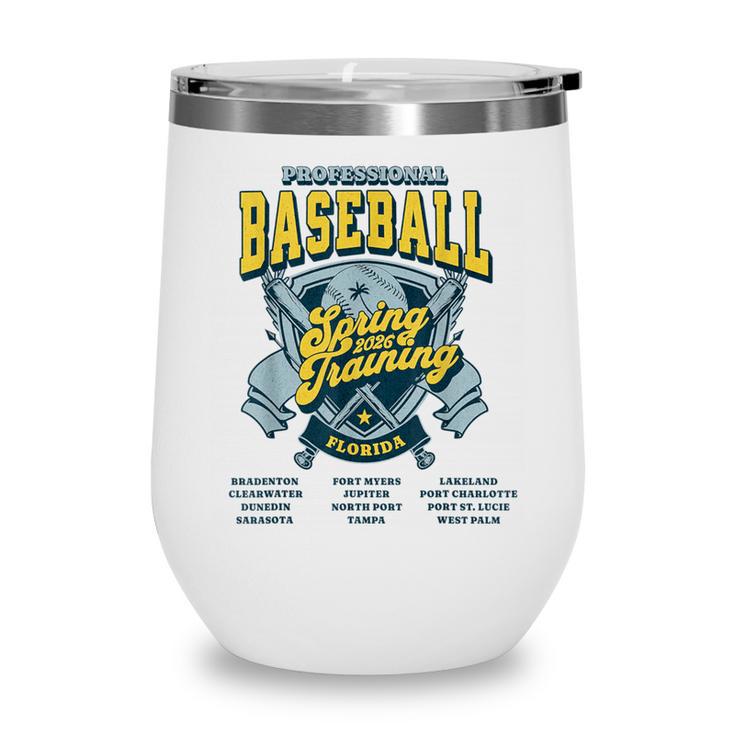 Professional Baseball Spring Training 2026 Florida Cities Wine Tumbler