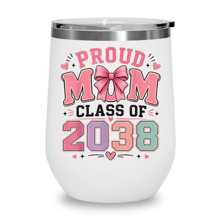 Proud Mom Class Of 2038 Retro Kindergarten Back To School Wine Tumbler