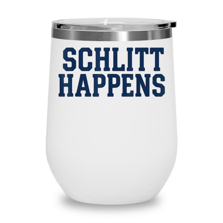 Schlitt Happens NY Bronx I Heart Baseball Apparel Wine Tumbler