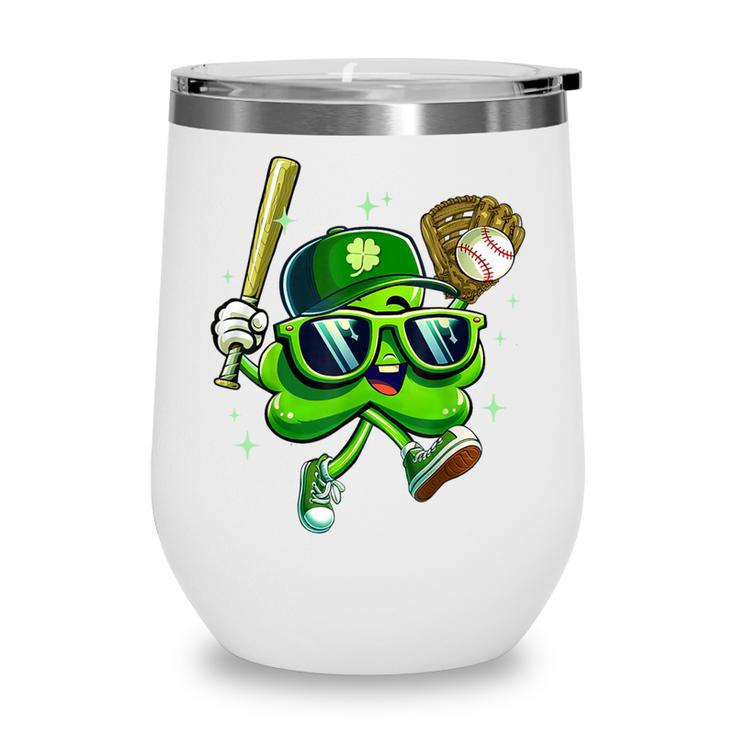 Shamrock Lucky Clover Baseball Patricks Day Family Matching Wine Tumbler Shamrock Lucky Clover Baseball Patricks Day Family Matching Wine Tumbler