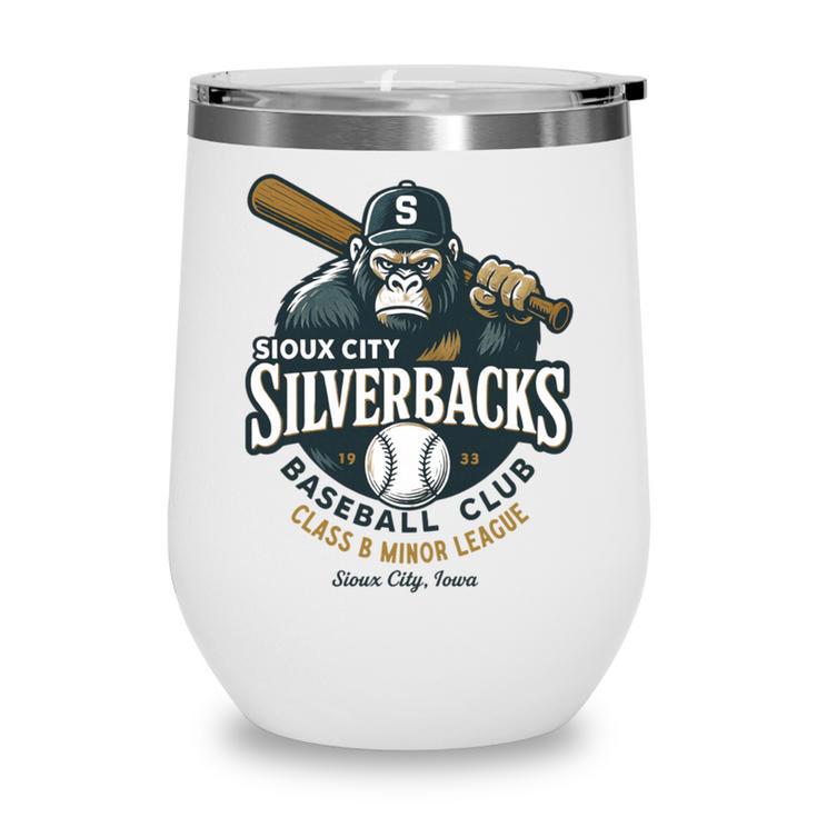 Sioux City Silverbacks Retro Minor League Baseball Wine Tumbler