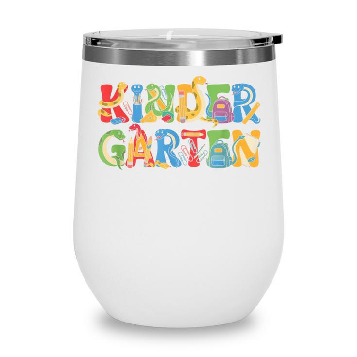 Snake Kindergarten Back To School Kids Boys Girls Wine Tumbler Snake Kindergarten Back To School Kids Boys Girls Wine Tumbler