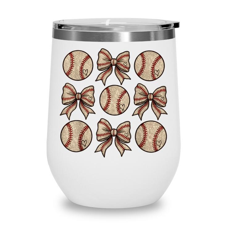 Soccer Bow Game Day Baseball Coquette Bow Women Girls Wine Tumbler