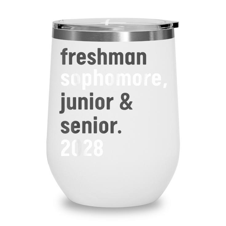 Sophomore Class Of 2028 Shirt Back To School High School Tee Wine Tumbler