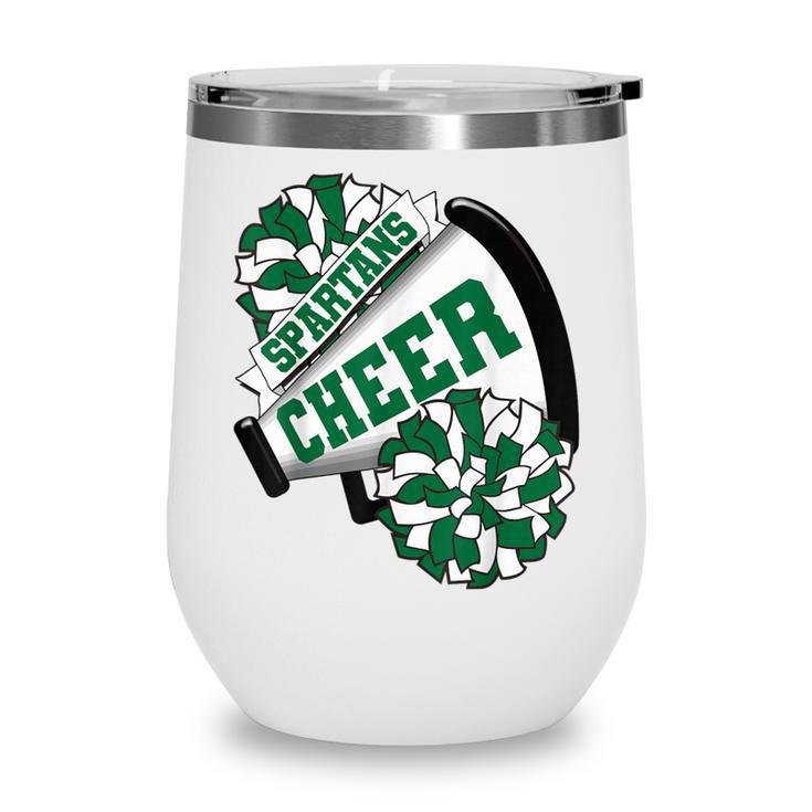 Spartans Cheer Back To School Cheerleading Spirit G Wine Tumbler
