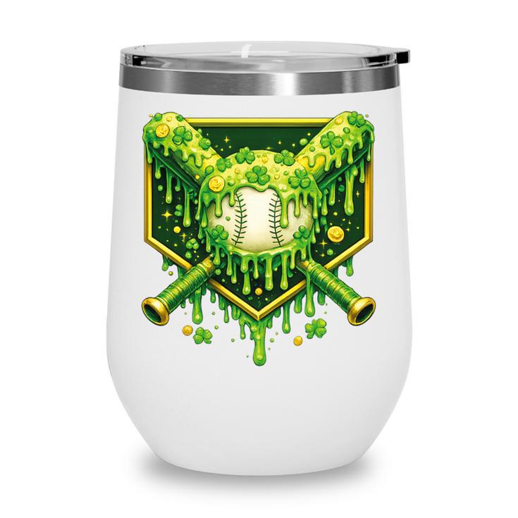 St Patrick's Day Baseball Boys Ice Cream Drip Youth Kids Premium Tri-Blend Wine Tumbler