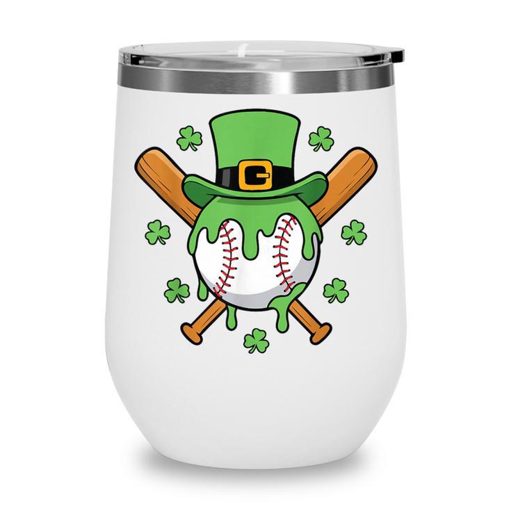St Patricks Day Baseball Drip Ice Cream Baseball Home Plate Wine Tumbler St Patricks Day Baseball Drip Ice Cream Baseball Home Plate Wine Tumbler