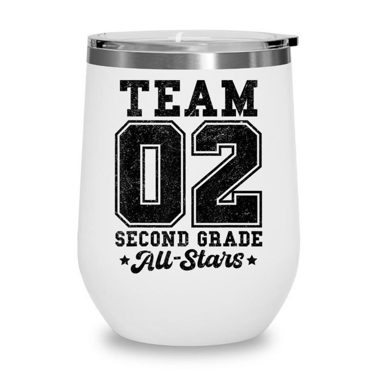Team 2nd Grade All-Stars Back To School Sports Jersey Wine Tumbler