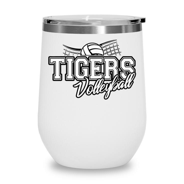 Tigers Volleyball Back To School Spirit Wine Tumbler
