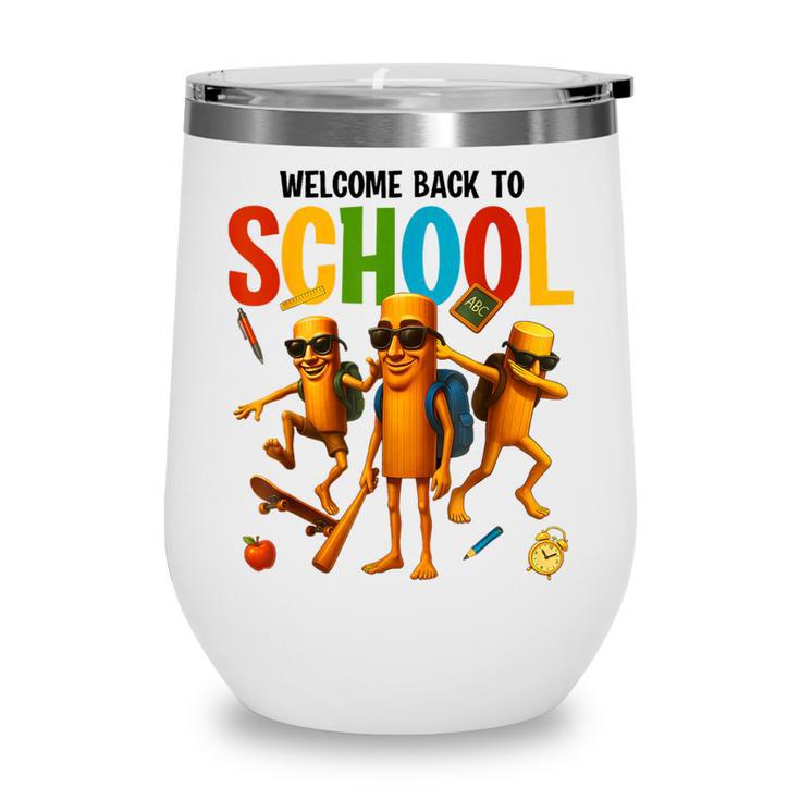 Tung Tung Sahur Back To School Brainrot Meme Boys Girls Kid Wine Tumbler