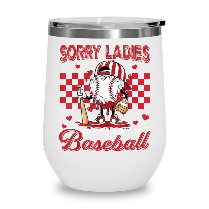 Valentine My Heart Belongs Baseball Lover Boy Men Wine Tumbler Valentine My Heart Belongs Baseball Lover Boy Men Wine Tumbler