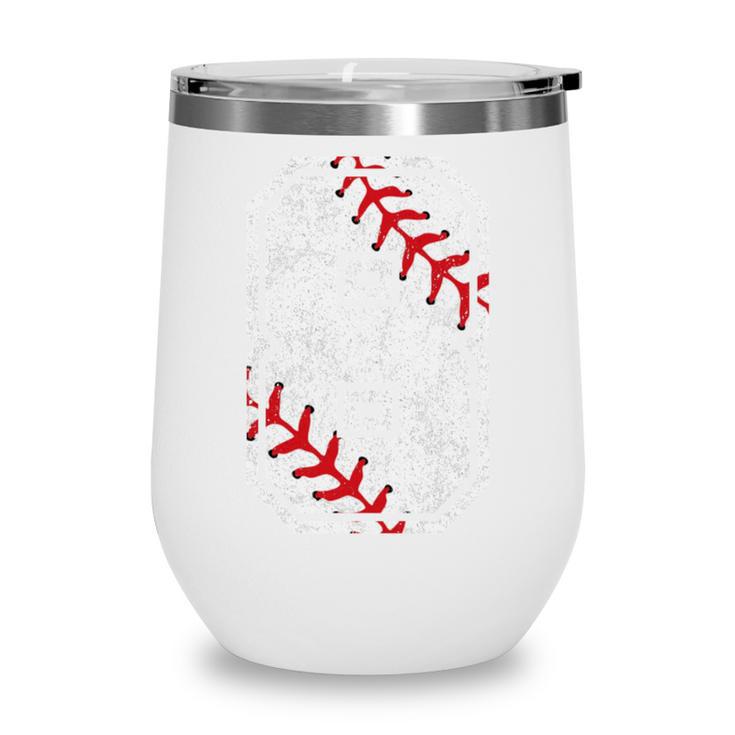 Vintage Baseball 8 Jersey Number 8 Wine Tumbler