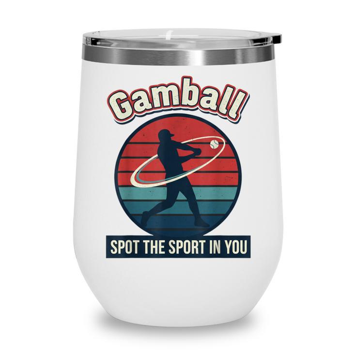 Vintage Baseball Batter Retro Sports Circle Graphic Wine Tumbler Vintage Baseball Batter Retro Sports Circle Graphic Wine Tumbler