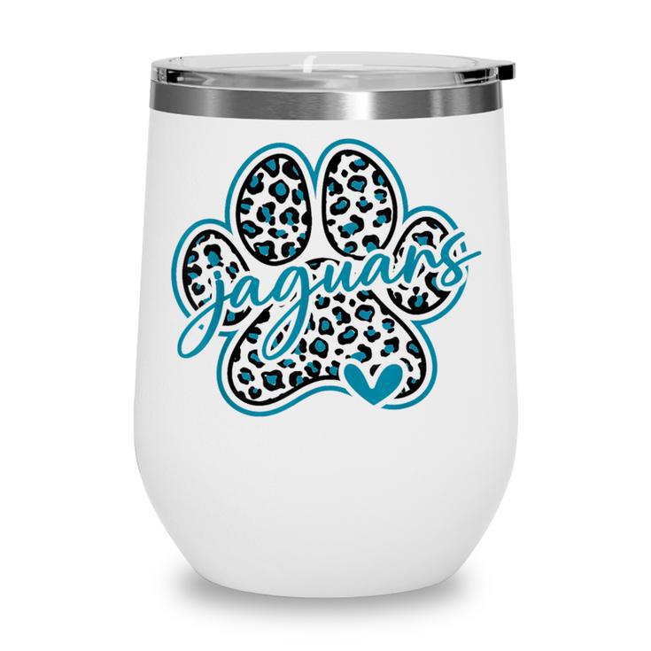 Vintage Jaguar School Sports Team Spirit Back To School Wine Tumbler