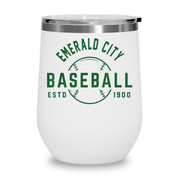 Wizard Of Oz Emerald City Baseball Costume Halloween Wine Tumbler