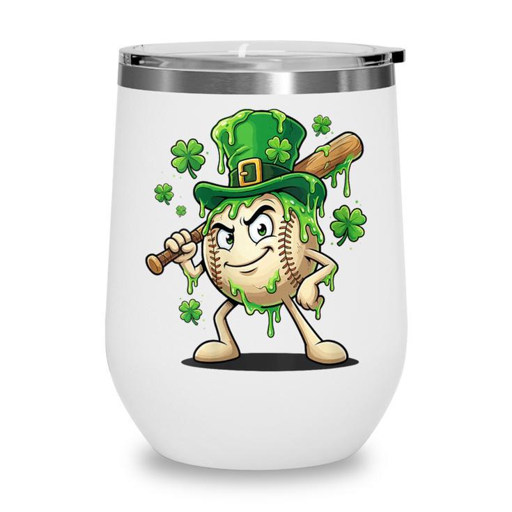 Women's St Patricks Day Baseball Leprechaun Shamrock Player Boys Kid Wine Tumbler Women's St Patricks Day Baseball Leprechaun Shamrock Player Boys Kid Wine Tumbler