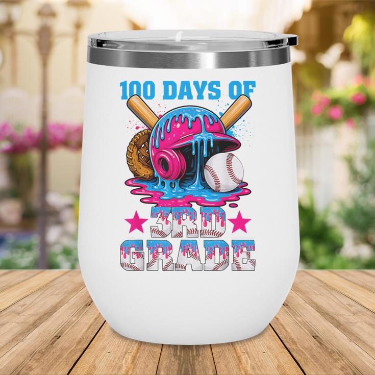 100 Days Of 3rd Grade Baseball 100th Day Of School Boys Kids Wine Tumbler 100 Days Of 3rd Grade Baseball 100th Day Of School Boys Kids Wine Tumbler
