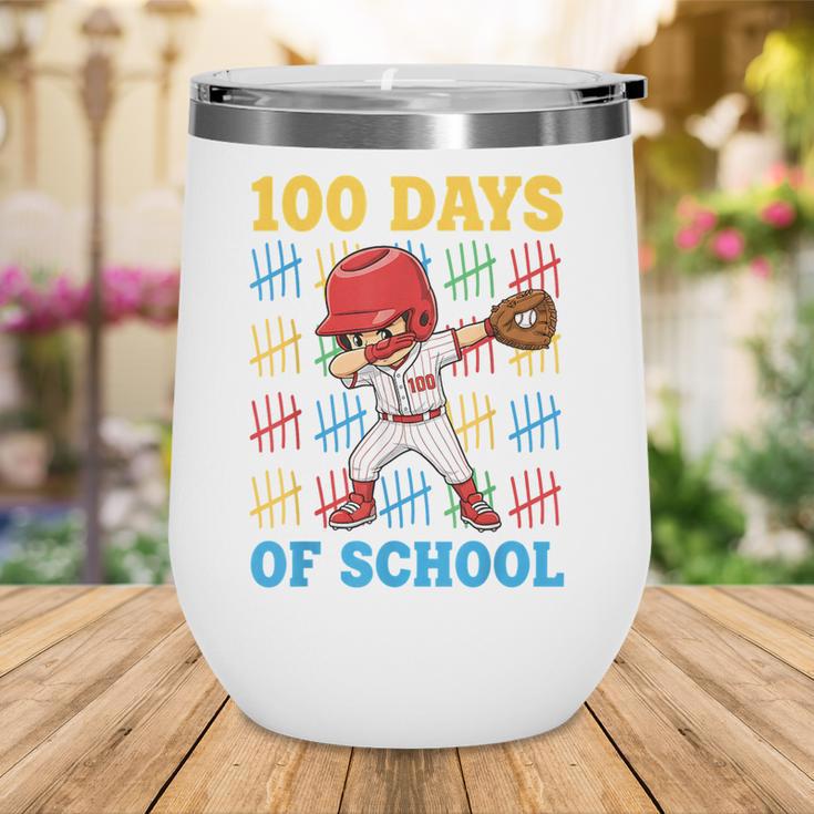 100 Days Of School Baseball Bat 100th Day Of School Boys Wine Tumbler 100 Days Of School Baseball Bat 100th Day Of School Boys Wine Tumbler