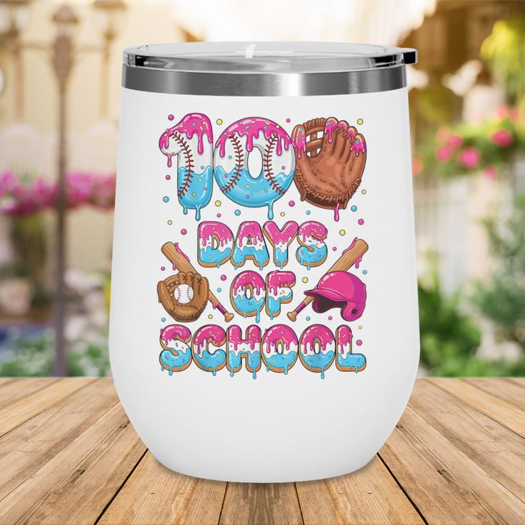 100 Days Of School Baseball Donut Dripping Teacher Boys Kids Wine Tumbler 100 Days Of School Baseball Donut Dripping Teacher Boys Kids Wine Tumbler