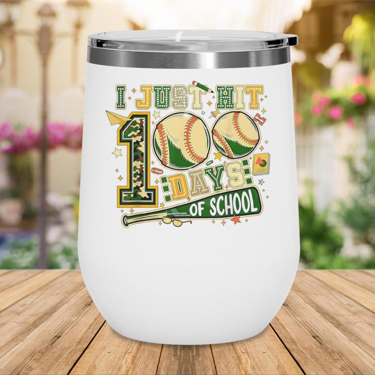 100 Days Of School Baseball I Just Hit 100 Days Boy COUNSELO Wine Tumbler