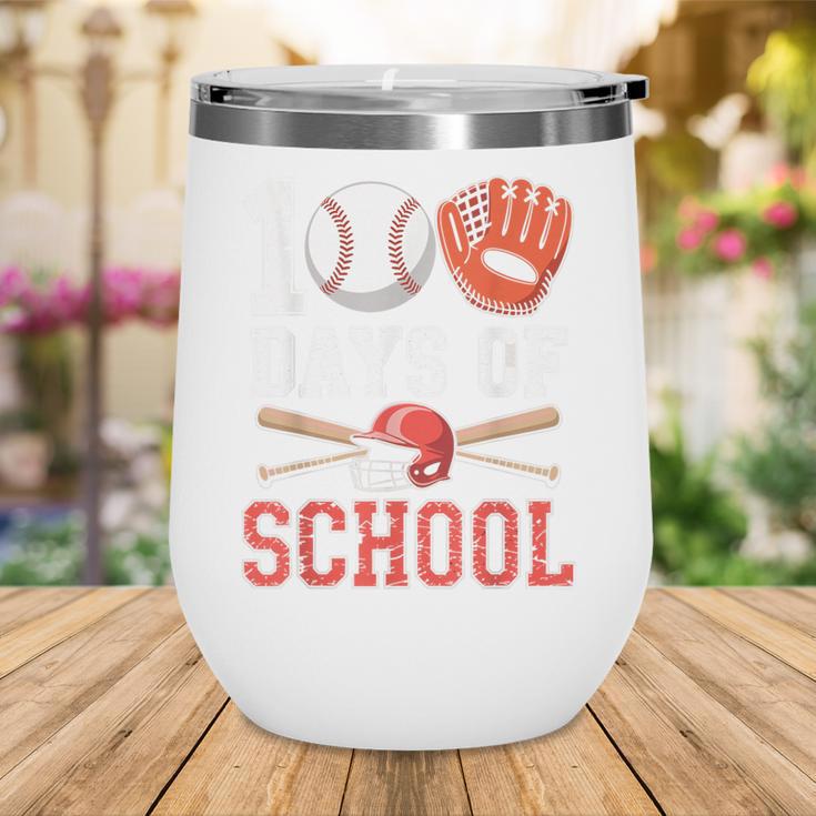 100 Days Of School Baseball Player Teacher Student Wine Tumbler 100 Days Of School Baseball Player Teacher Student Wine Tumbler